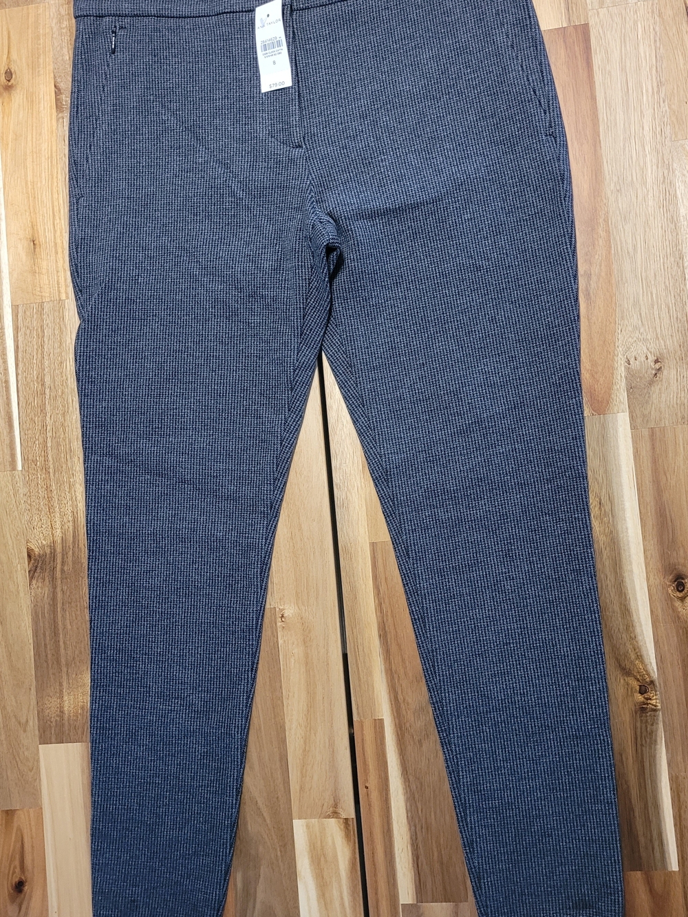 Slim Knit Stretch Pants - Grey
